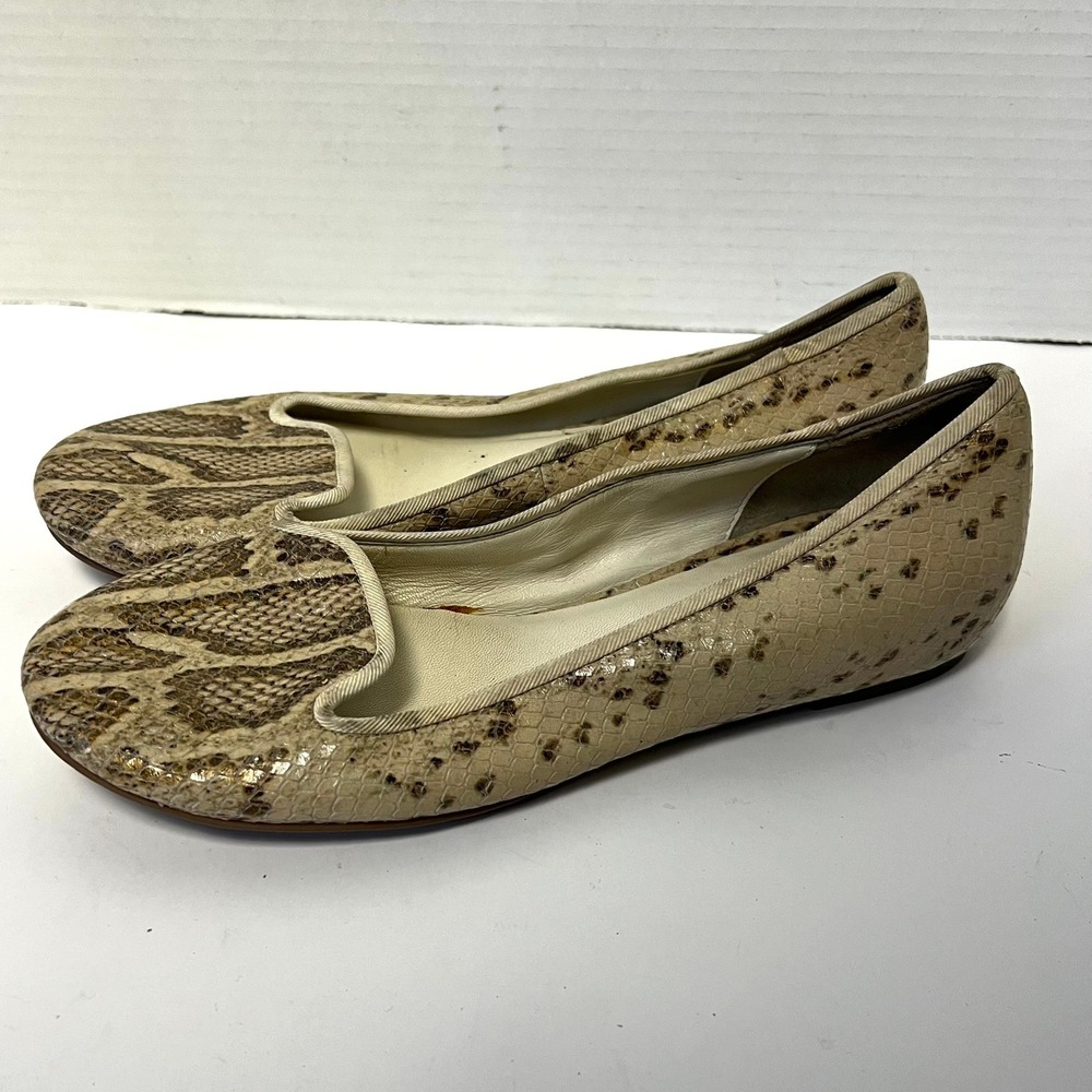 Cole Haan Nike Air Morgan Women Snake Print Slip On Ballet Flats‎ Leather sz 7